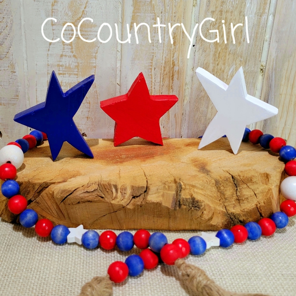 Solid Wood Stars 4/tiered tray